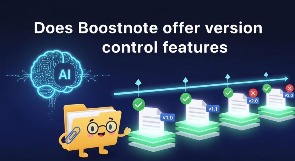 Does Boostnote offer version control features