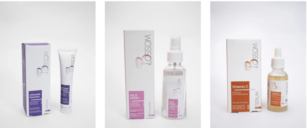 Blossom skin care products