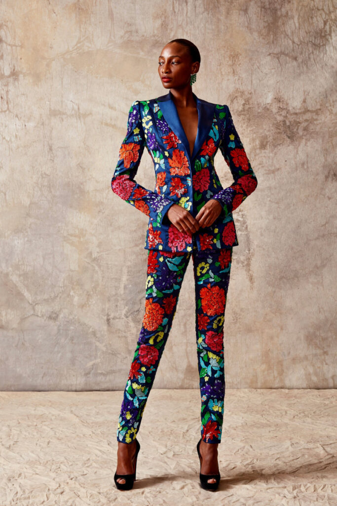 patterned suit